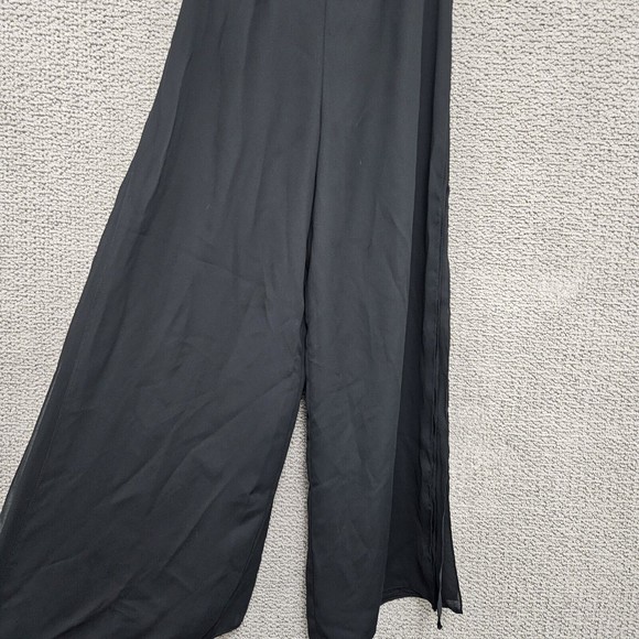VERONIQUE YOUNG Women's Black Layered Wide Leg Palazzo Pants‎ Size 4 (28x28) - Picture 2 of 10